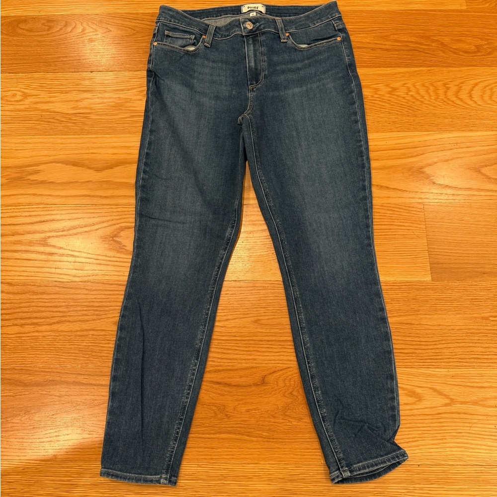 PAIGE Dark Blue Verdugo Ankle Skinny Jeans
